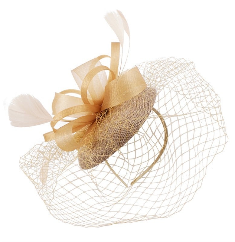 Royal Beige Nude Cream Fascinator Wedding Ascot Hat Hair Small Fascinator Brooch Clip Mother Of The Bride Bridal UK Seller