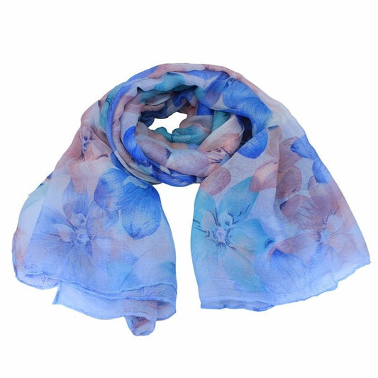 Floral Print Maxi Scarf High Quality Cotton Feel Super Soft Winter Scarves Christmas Gifts UK Seller