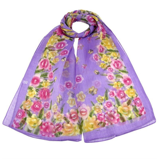 High Quality Chiffon Scarf Floral Ombre Design Ladies Hijab Shawl Wrap Scarf Sarong UK Seller Christmas Birthday Gifts Women