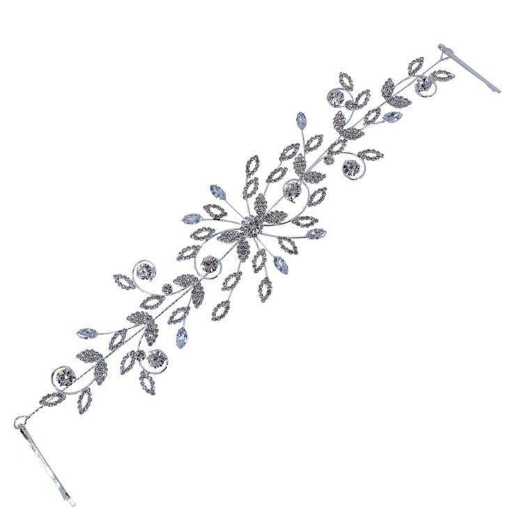 Bridal Hair Vine Genuine Crystal Bride Clip In Wedding Hair Accessories UK Seller Diamante Headband Silver Bridesmaids Maid Of Honour