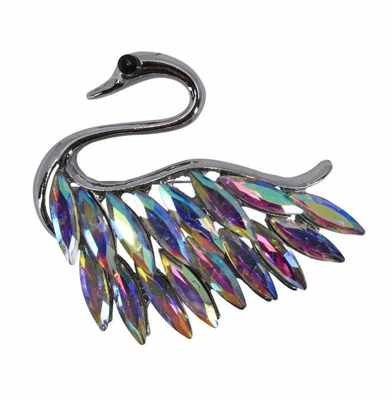 Swan Brooch Genuine Crystal Gifts For Women Mum Nan Sister Friend Mothers Day Birthday Pins Badges Brooches UK Seller Gift Set