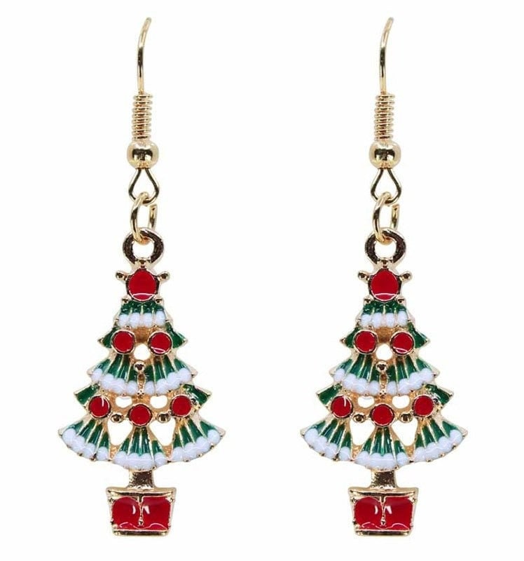 Christmas Earrings Santa Christmas Tree Reindeer Bells Novelty Drop Earrings Secret Santa Gifts Mum Sister Friend Teacher