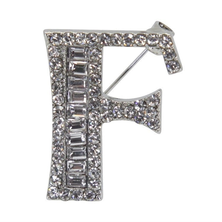 Initial Letter Brooch Crystal Stones Hand Made UK Brooches Women Pin Badges Christmas Vintage Gifts Women Mothers Day Birthday Mum Sister