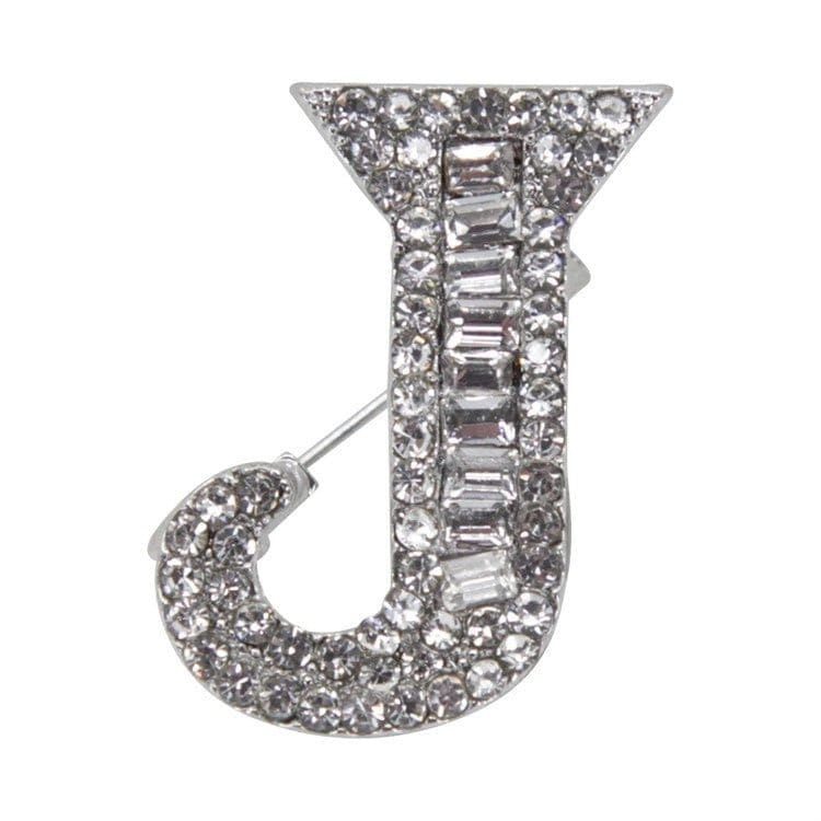 Initial Letter Brooch Crystal Stones Hand Made UK Brooches Women Pin Badges Christmas Vintage Gifts Women Mothers Day Birthday Mum Sister