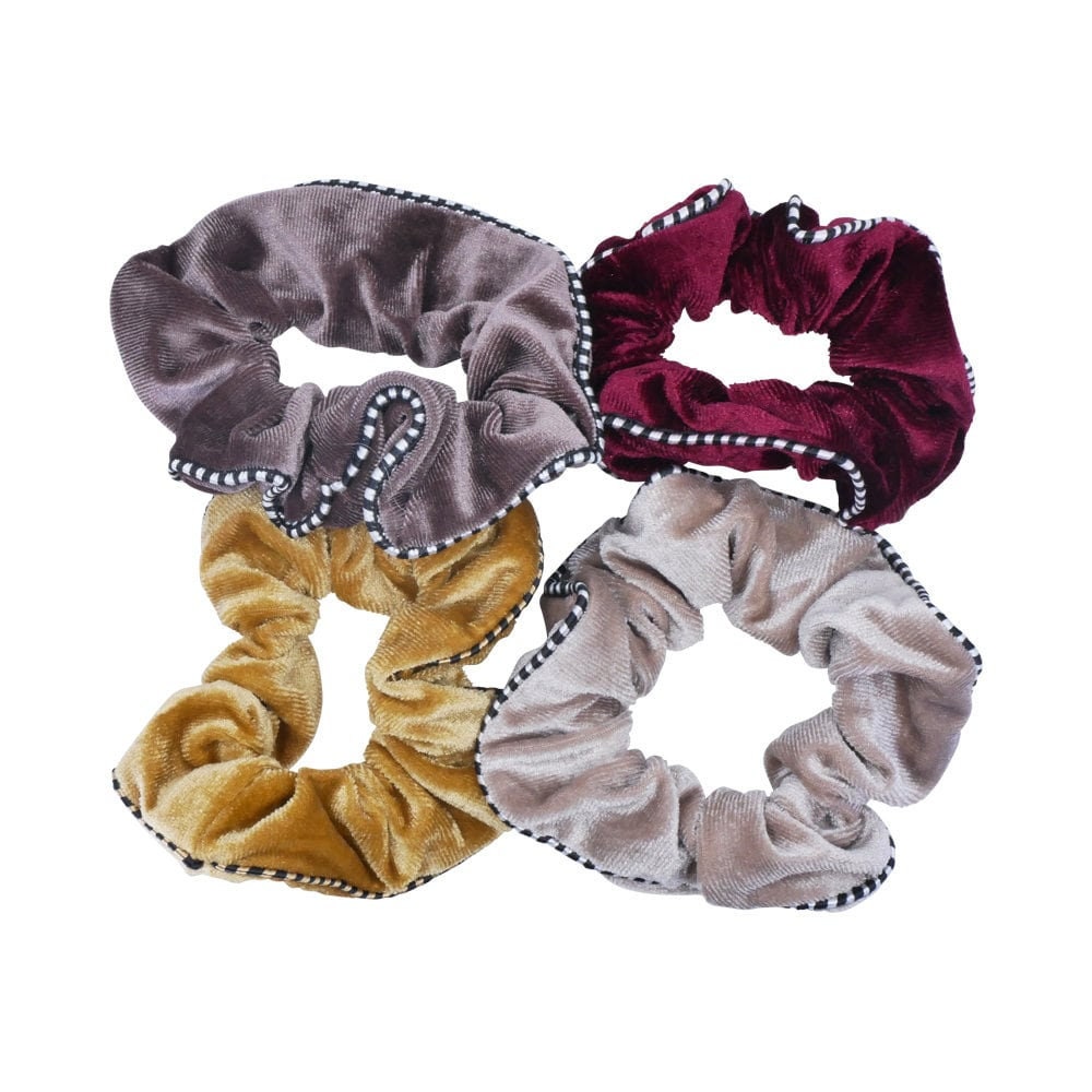 2 Pack Velvet Hair Scrunchies Back To School Hair Ties Plain Scrunchies Bobbles Hair Accessories Women UK Seller