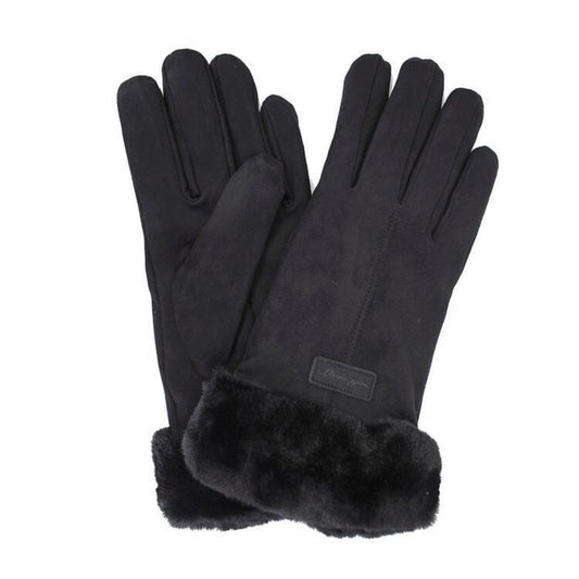 Fur Trim Fleece Lined Gloves Women Ladies Touch Screen Technology Gloves UK Seller