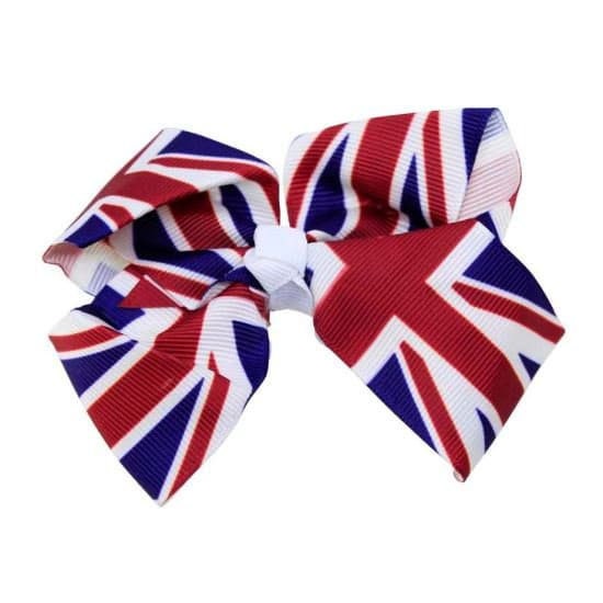 Union Jack Hair Clip UK Hair Accessories Queen Elizabeth ii King Charles Coronation Hair Ties Bows Ribbons Girls Decorations Red Blue White