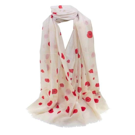 NEW! Poppy Print Maxi Scarf High Quality Soft Remembrance Winter Scarves Christmas Gifts For Women Mum Nan Sister Friend UK Seller 2022