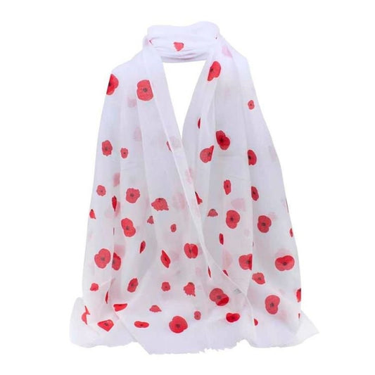 NEW! Poppy Print Maxi Scarf High Quality Soft Remembrance Winter Scarves Christmas Gifts For Women Mum Nan Sister Friend UK Seller 2022