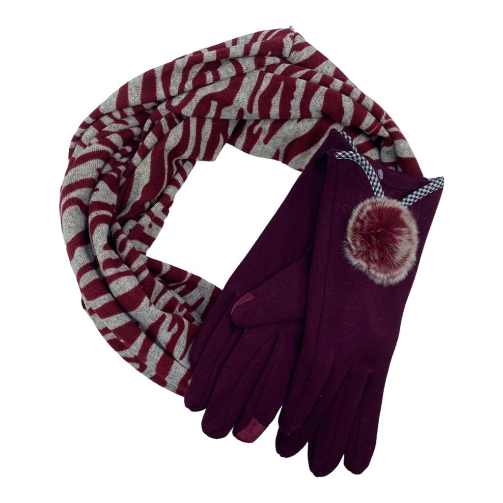 NEW Stock Added!! Loop Scarf Gloves Gift Set Christmas Gifts Women Infinity Endless  Scarf Winter  Scarves  Fleece Lined Warm Gloves UK