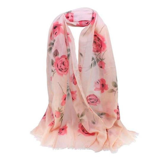 NEW! Rose Print Maxi Scarf High Quality Soft Floral  Scarves Christmas Birthday Mothers Day Gifts For Women Mum Nan Sister Friend UK Seller