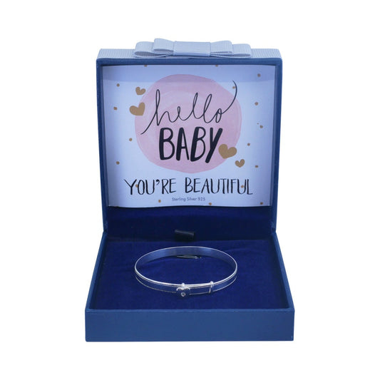 Baby Bangle First Birthday Sterling Silver Expandable Heart Bracelet One Year Old Birthday Keepsake Gift Ideas For Babies Toddler