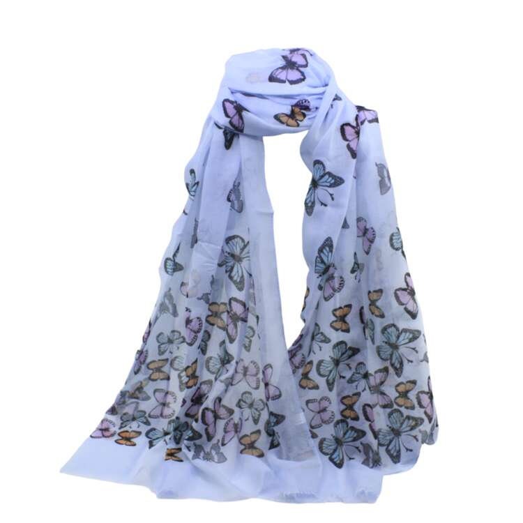 Butterfly  Print Maxi Scarf High Quality Cotton Feel Super Soft Winter Scarves Christmas Gifts  UK Seller