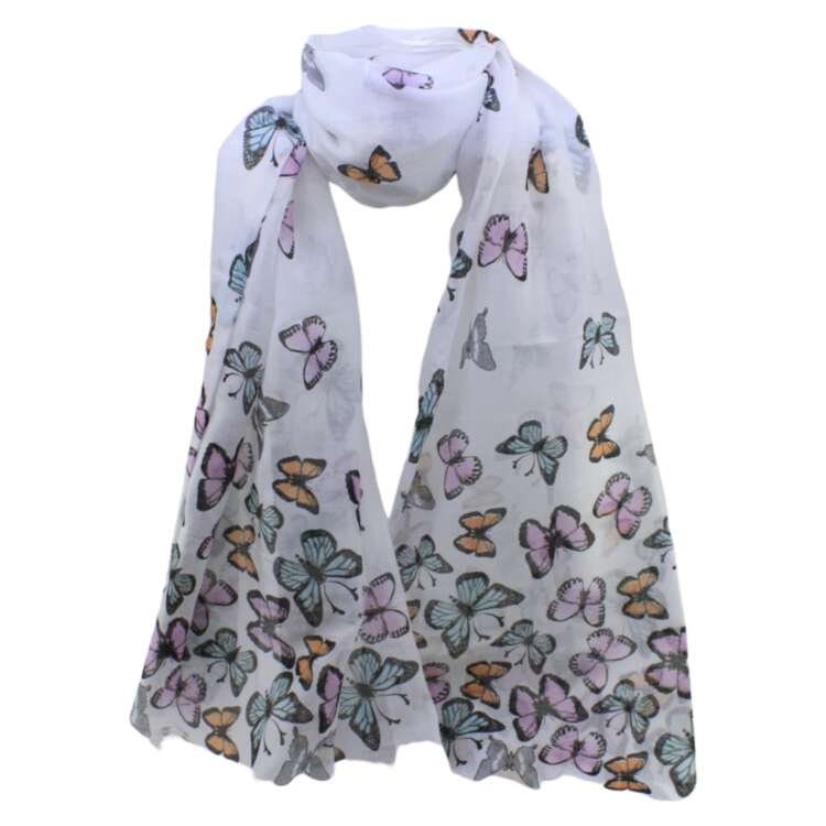 Butterfly  Print Maxi Scarf High Quality Cotton Feel Super Soft Winter Scarves Christmas Gifts  UK Seller