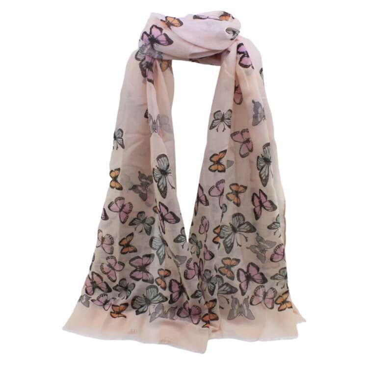 Butterfly  Print Maxi Scarf High Quality Cotton Feel Super Soft Winter Scarves Christmas Gifts  UK Seller