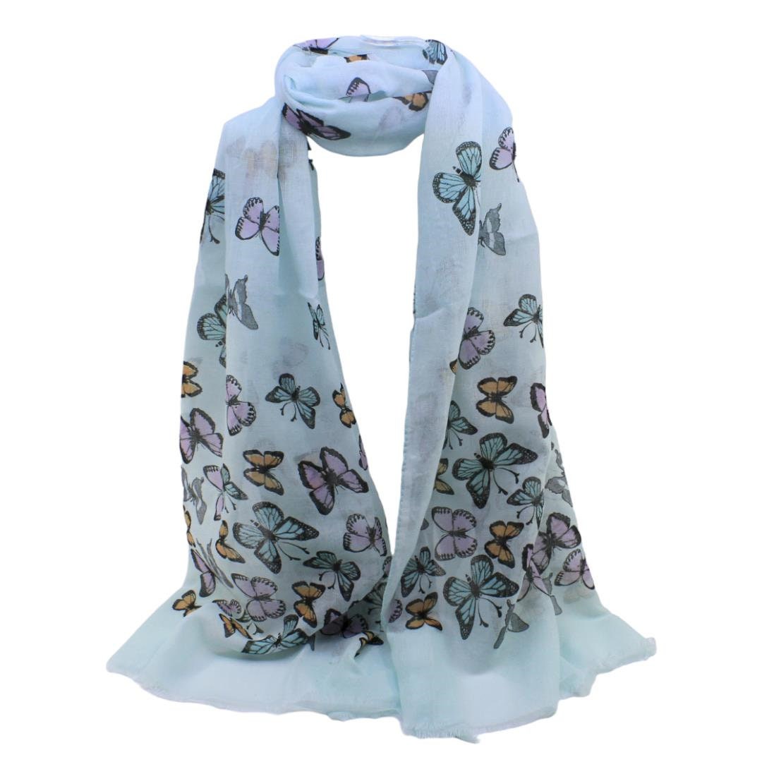 Butterfly  Print Maxi Scarf High Quality Cotton Feel Super Soft Winter Scarves Christmas Gifts  UK Seller