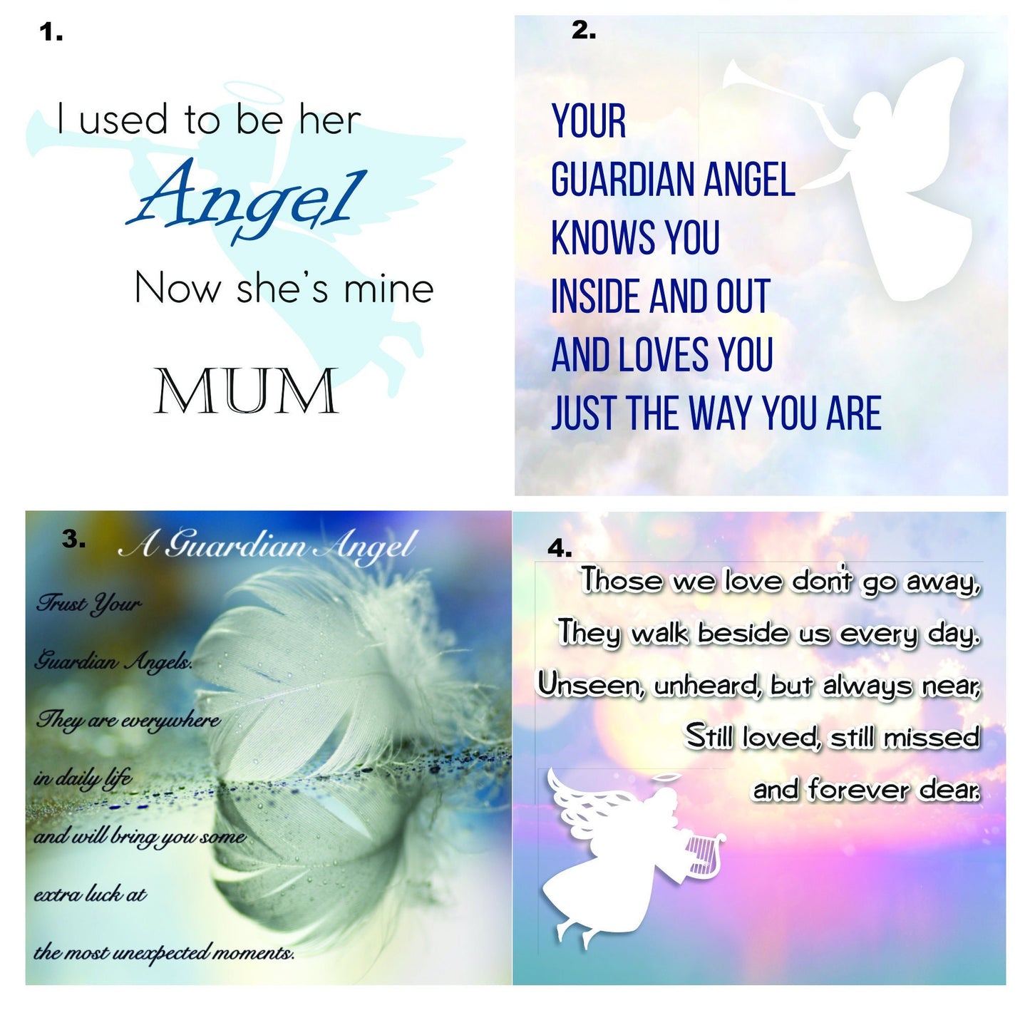 Guardian Angel Necklace Angel Pendant Jewellery Lucky Charm Memorial Gifts Birthday Mothers Day Personalised Gifts Mum Sister Friend Nan UK