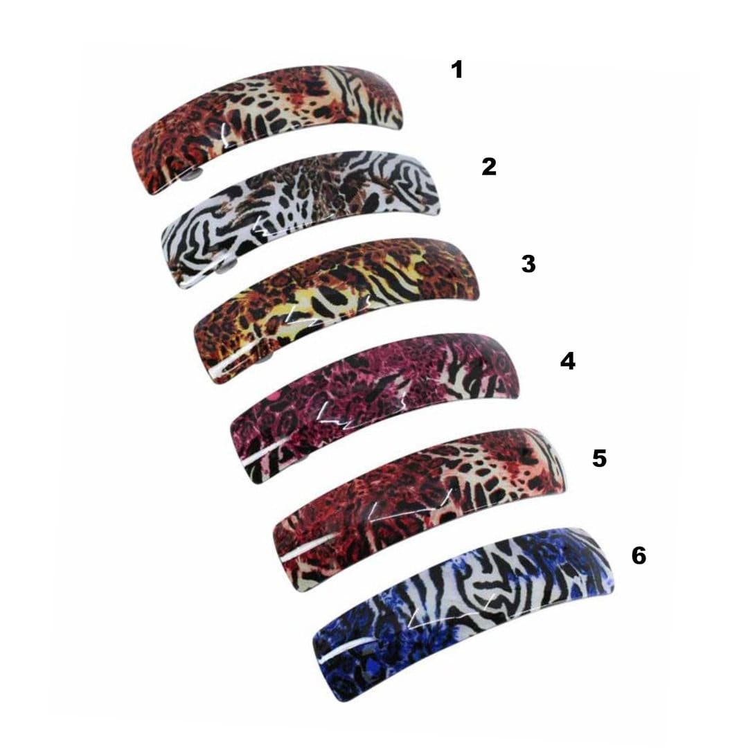 Large French Clip Hair Barrette Clips Grips Hair Clamp Slide Hair Accessories Hair Tools Women Girls UK Seller Marble Design Oval Rectangle