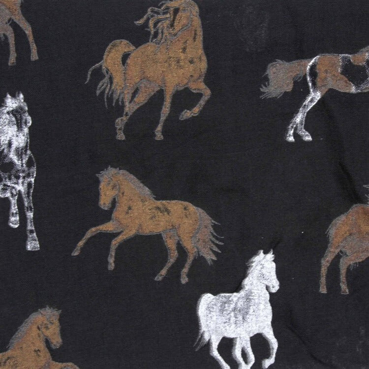 Horse Print Maxi Scarf High Quality Cotton Feel Super Soft Winter Scarves Christmas Gifts  UK Seller