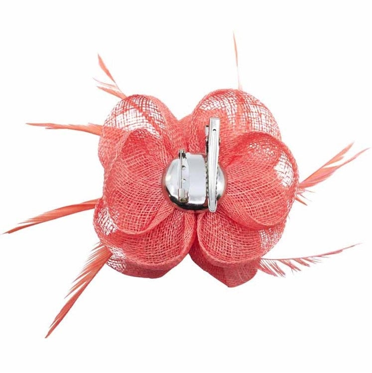 Coral Jade Blue Silver Fascinator Wedding Ascot Hat Hair Small Flower  Fascinator Brooch Clip Mother Of The Bride Bridal UK Seller