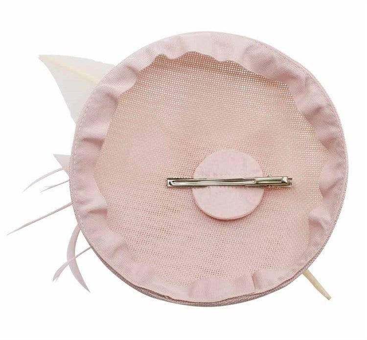 New Peach White  Fascinator Wedding Ascot Hat Hair Small Neon Fascinator Brooch Clip Mother Of The Bride Bridal UK Seller