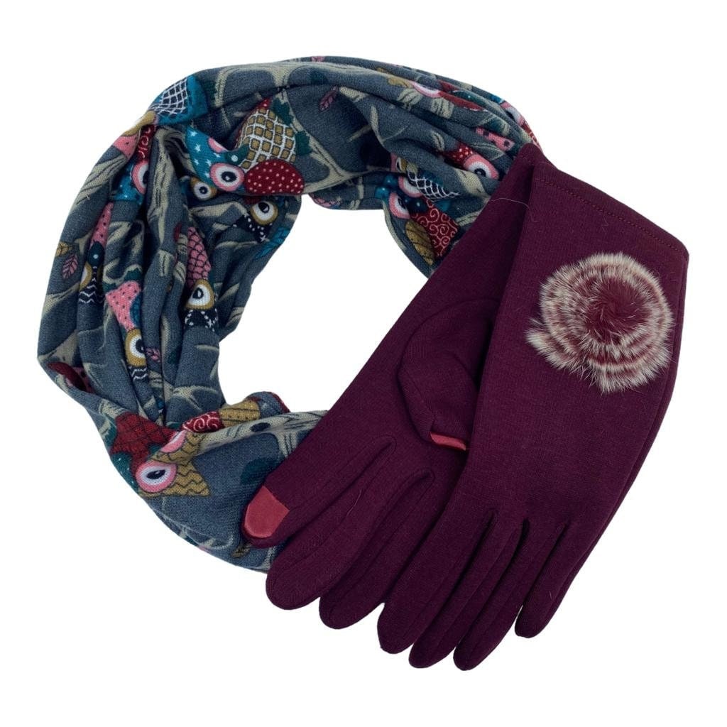 NEW Stock Added!! Loop Scarf Gloves Gift Set Christmas Gifts Women Infinity Endless  Scarf Winter  Scarves  Fleece Lined Warm Gloves UK