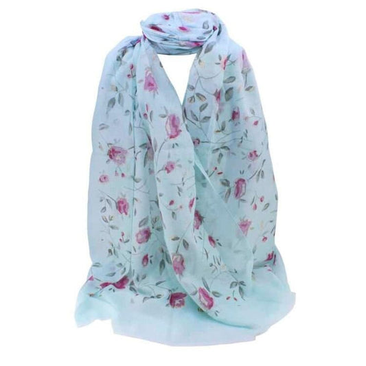 NEW! Rose Print Maxi Scarf High Quality Soft Floral  Scarves Christmas Birthday Mothers Day Gifts For Women Mum Nan Sister Friend UK Seller