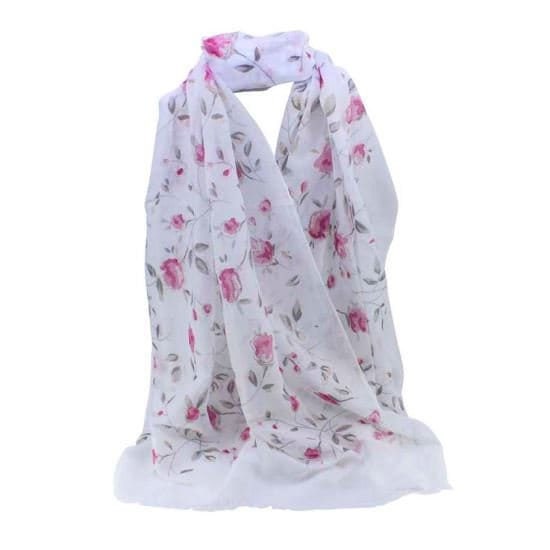 NEW! Rose Print Maxi Scarf High Quality Soft Floral  Scarves Christmas Birthday Mothers Day Gifts For Women Mum Nan Sister Friend UK Seller