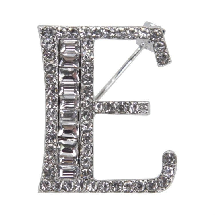 Initial Letter Brooch Crystal Stones Hand Made UK Brooches Women Pin Badges Christmas Vintage Gifts Women Mothers Day Birthday Mum Sister