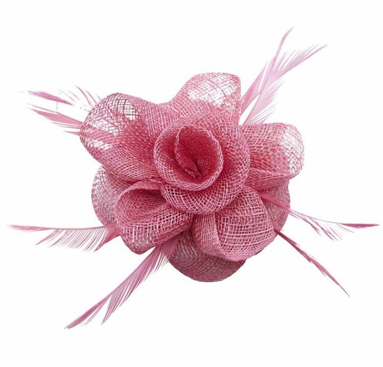 Coral Jade Blue Silver Fascinator Wedding Ascot Hat Hair Small Flower  Fascinator Brooch Clip Mother Of The Bride Bridal UK Seller