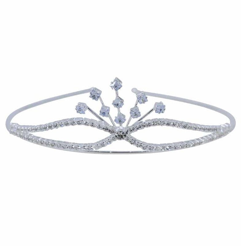 Bridesmaid Tiaras CZ Cubic Zirconia Tiara Crown Flower Girl Small Tiaras Photo Props Prom  Bride Wedding Hair Accessories  UK Seller