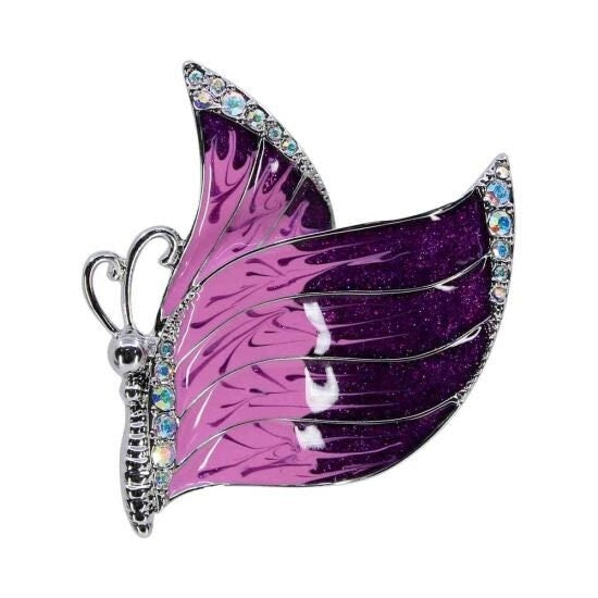 Statement Butterfly Brooch Genuine Crystal Enamel Design Gifts For Women Mum Nan  Friend Teacher Mothers Day Birthday Pins Badges UK Seller