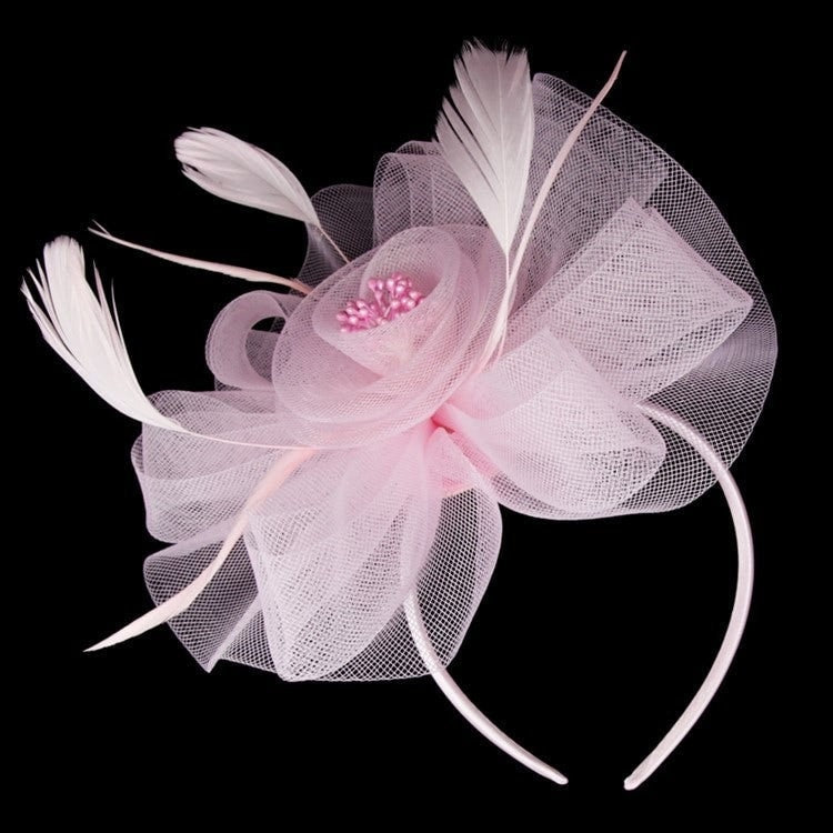 Blue Pink Ivory Fascinator Wedding Ascot  Hat Hairband  Mesh Feather  Fascinator Hair Clip Mother Of The Bride Ascot Bridal UK Seller