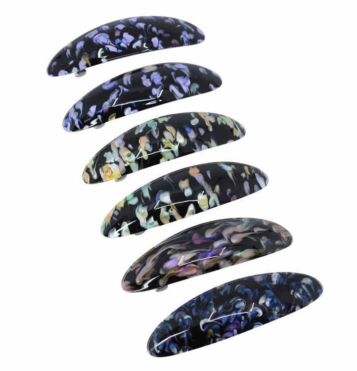 Large French Clip Hair Barrette Clips Grips Hair Clamp Slide Hair Accessories Hair Tools Women Girls UK Seller Design Oval Rectangle