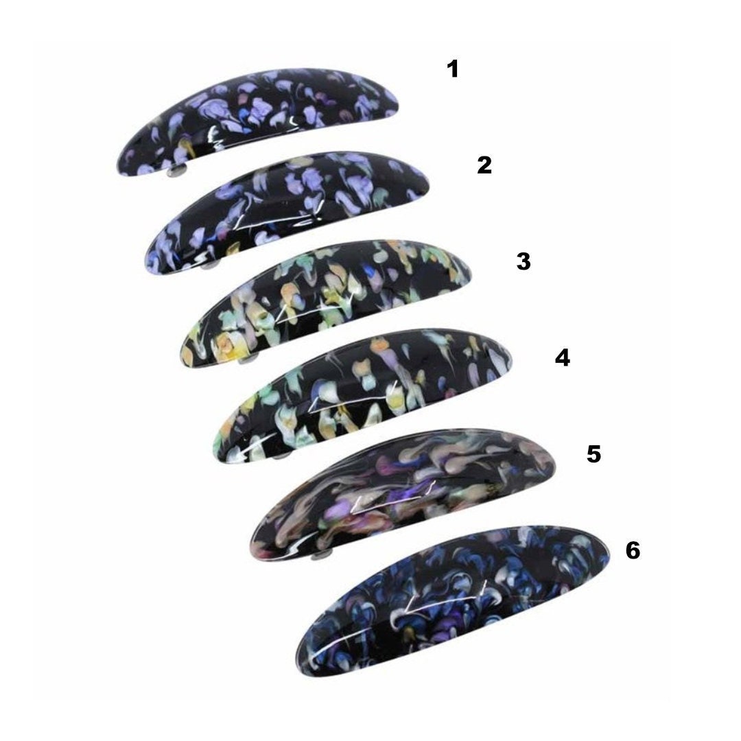 Large French Clip Hair Barrette Clips Grips Hair Clamp Slide Hair Accessories Hair Tools Women Girls UK Seller Design Oval Rectangle