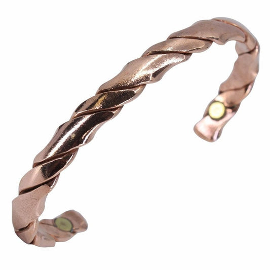 Pure Copper Bangle Magnetic Bracelet British Hand Made 100% Copper Arthritis Pain Relief Rheumatism Earth Magnets  Health Management Women