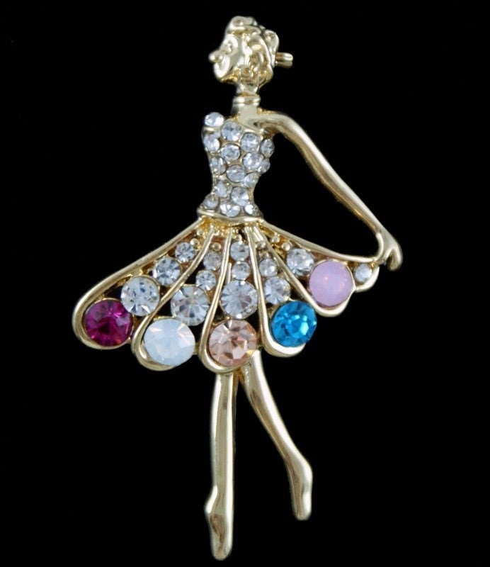 Ballet Dancer Ballerina Brooch Pin Badge Gifts for Women Daughter Birthday Exam Ballet Shoes Dancer Sincerely ForYou Christmas Gifts