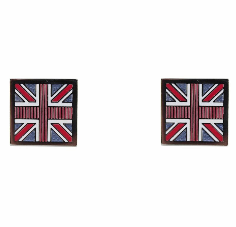 British Union Jack Cufflinks Peace Love UK Flag Cufflinks For Men Dad Brother Son Husband Birthday Christmas Gift Set For Him UK Seller