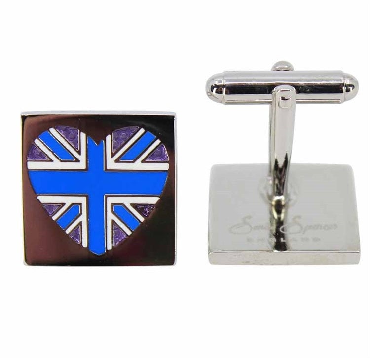 British Union Jack Cufflinks Peace Love UK Flag Cufflinks For Men Dad Brother Son Husband Birthday Christmas Gift Set For Him UK Seller