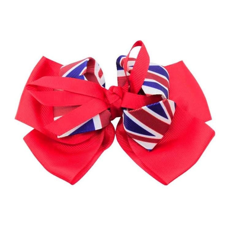 Union Jack Hair Clip UK Hair Accessories Queen Elizabeth ii King Charles Coronation Hair Ties Bows Ribbons  Girls Decorations Red Blue White