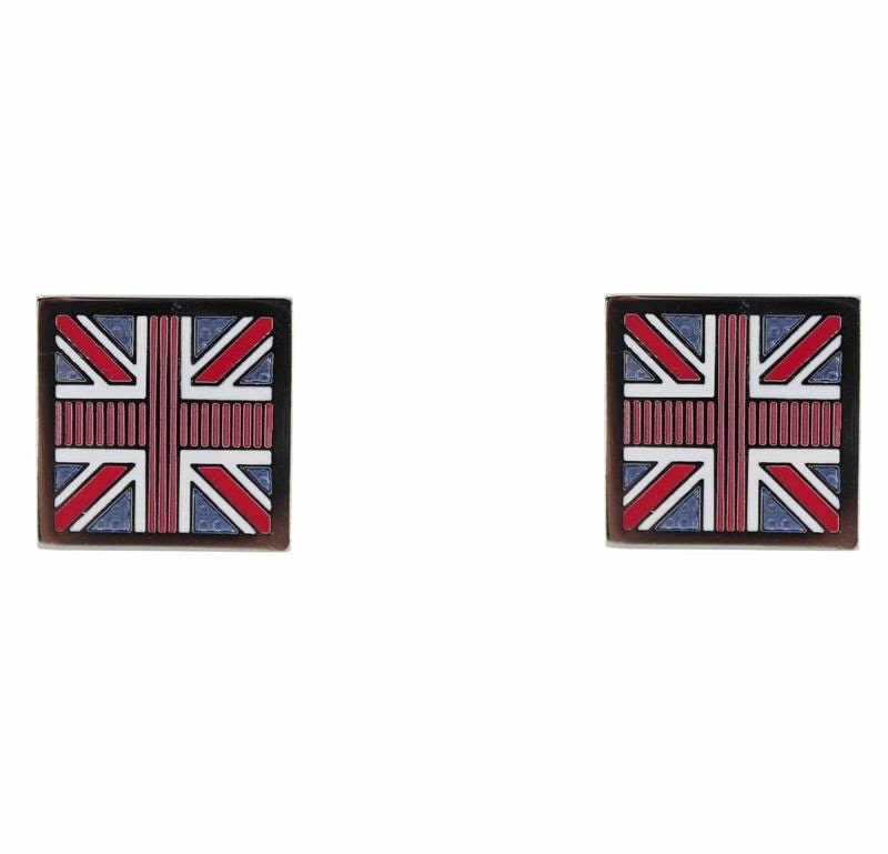 British Union Jack Cufflinks Peace Love UK Flag Cufflinks For Men Dad Brother Son Husband Birthday Christmas Gift Set For Him UK Seller