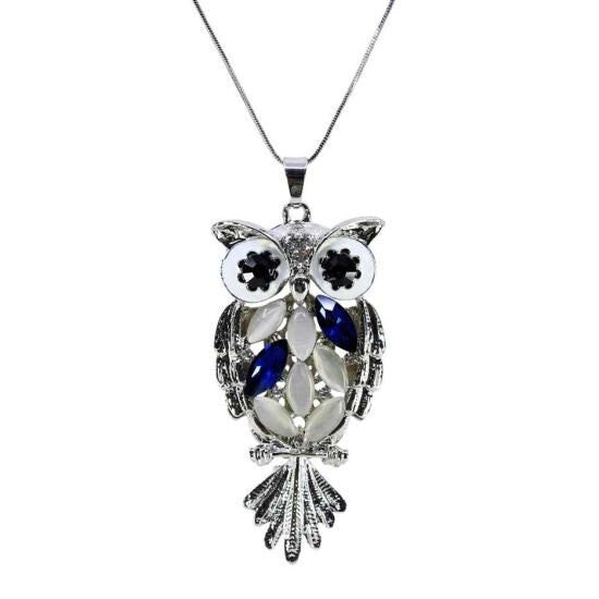 NEW!! Diamante Owl Pendants Silver Rhodium Genuine Crystals Multiple Styles Necklace Jewellery Women Birthday Christmas UK Etsy Seller 2022