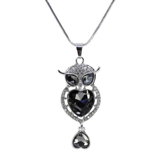 NEW!! Diamante Owl Pendants Silver Rhodium Genuine Crystals Multiple Styles Necklace Jewellery Women Birthday Christmas UK Etsy Seller 2022