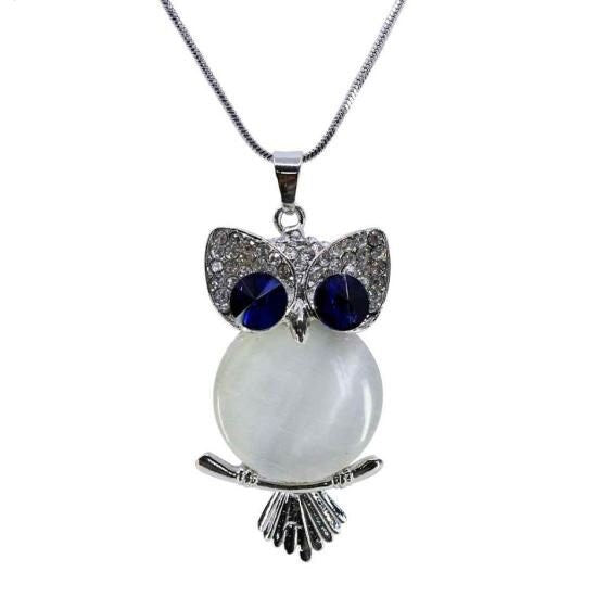 NEW!! Diamante Owl Pendants Silver Rhodium Genuine Crystals Multiple Styles Necklace Jewellery Women Birthday Christmas UK Etsy Seller 2022