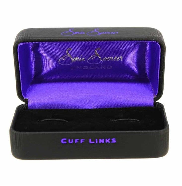 Blue Purple Grey Cufflinks Sonia Spencer  Groom Cufflinks Wedding Cuff Links Wedding Party Best Man Boxed Gift Set Christmas Birthday UK