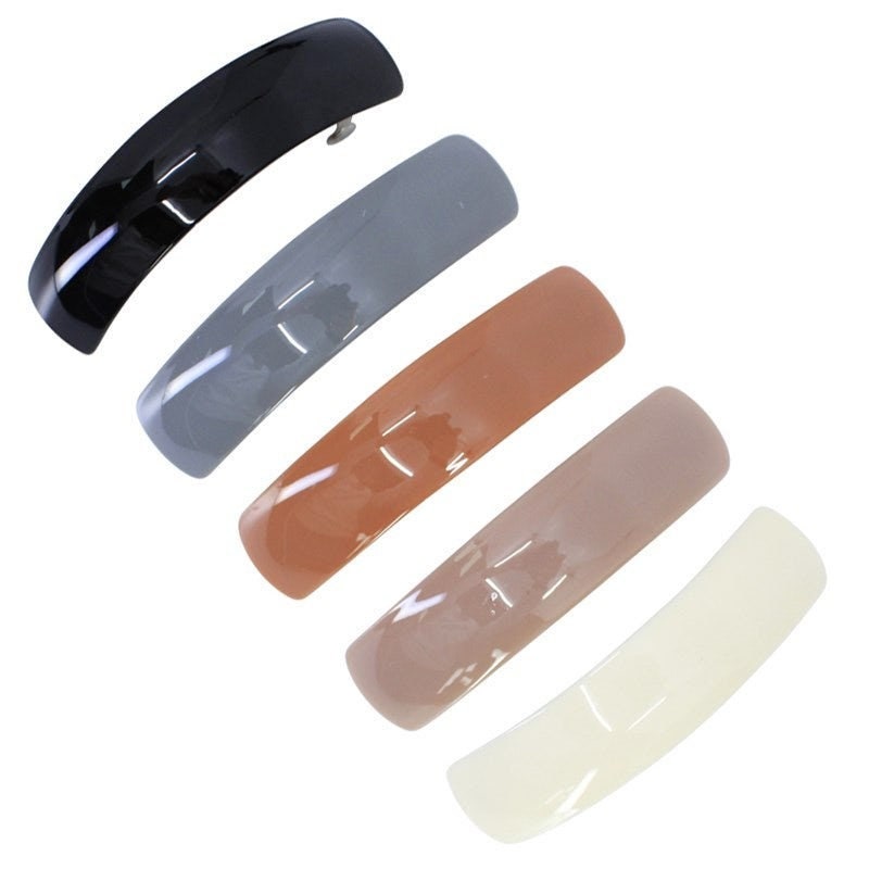 Large French Clip Hair Barrette Clips Grips Hair Clamp Slide Hair Accessories Hair Tools Women Girls UK Seller Marble Design Oval Rectangle