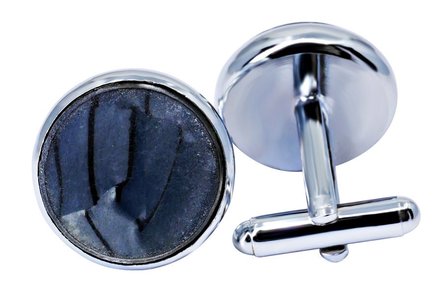 Grey Slate Cufflinks Happy Birthday Gifts For Men Dad Boyfriend Brother Grandpa Cuff Links