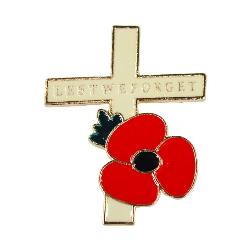 Poppy Brooch Pin Badge Lapel Remembrance Day 2022 Gift Brooch Poppy Cross Keepsake Memorial Day