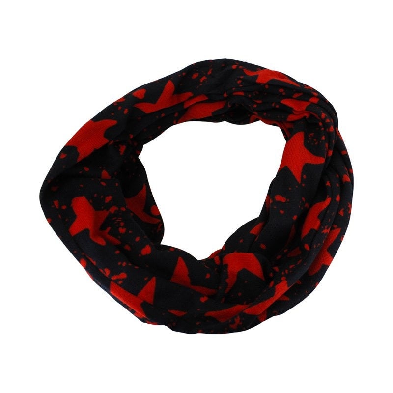 Winter Scarves Women Loop Scarf Star Print Design Endless Infinity Scarf Ladies Winter Scarves For Women Teenagers UK Seller