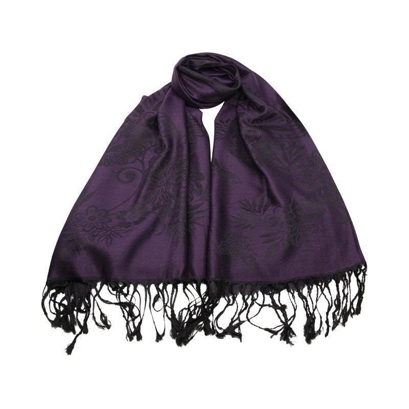 Tassel Pashmina Butterfly Design Women Scarves Christmas Gifts Mum Sister Friend Nan Winter Poncho Accessories Wedding Shawl Wrap